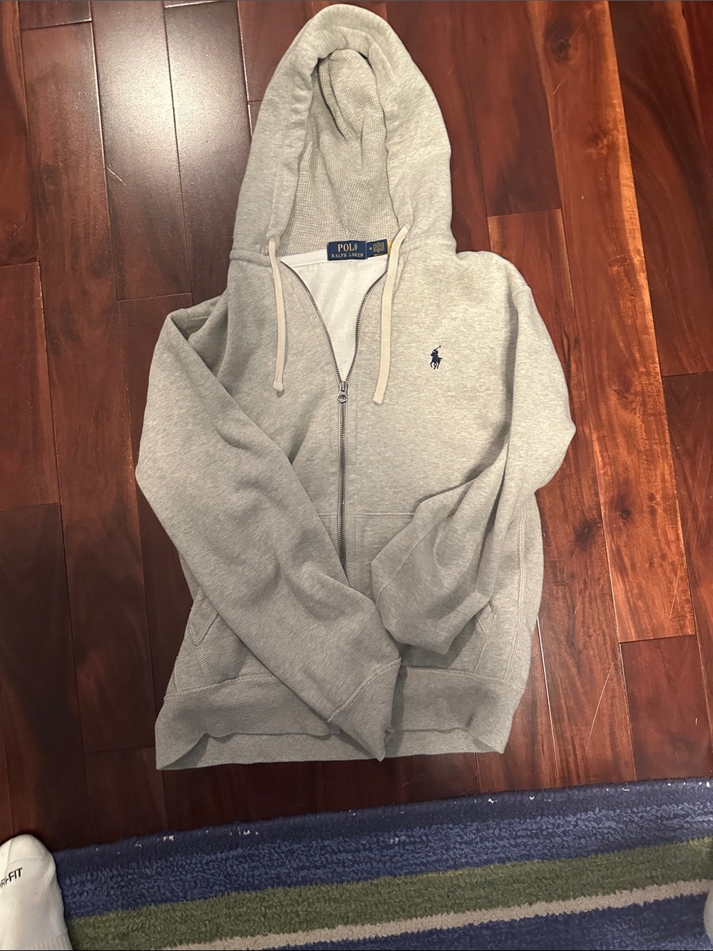 Polo by Ralph Lauren Light Gray Zip-Up Hoodie Sweatshirt